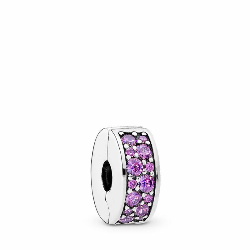 Talismane Pandora Shining Elegance Clip Argint/Violet (usgT2koR)